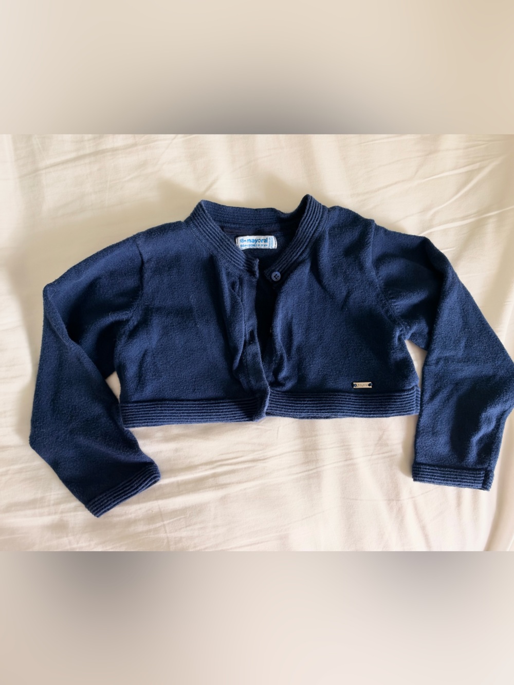 Mayoral Navy Cropped Cardigan